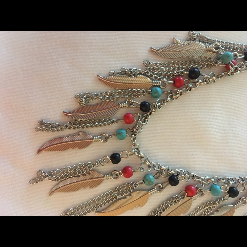 Native American type necklace and earrings